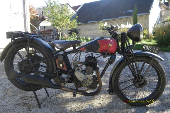 Motocyclette Austral Type V modèle N.V. de 1930