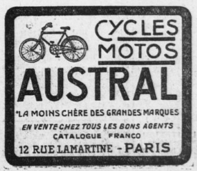 Publicité en 1913